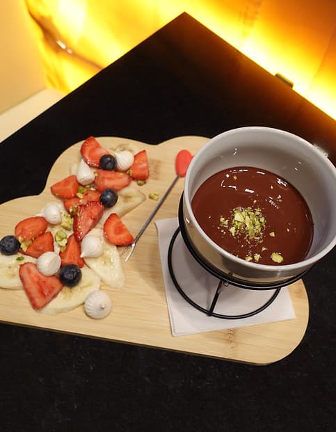 Csokifondue desszert